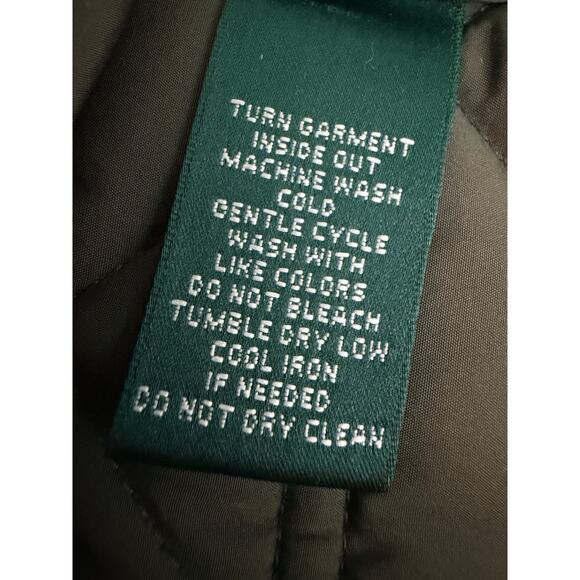 Lauren Ralph Lauren Quilted Barn Jacket Rock Moss Gold Hardware M-PT NWT - Picture 4 of 12